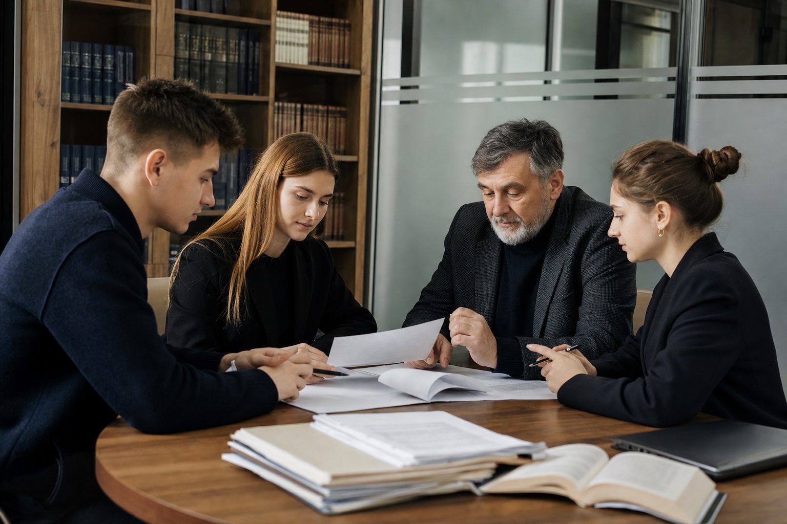 Студенти юридичної клініки аналізують справу з викладачем